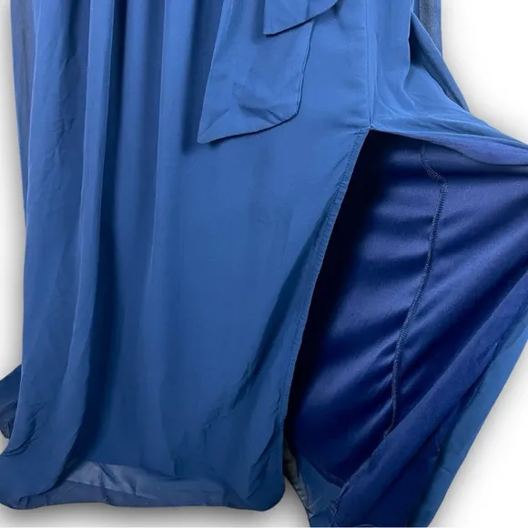 NWT BALTIC BORN Kristina Faux Wrap Chiffon Maxi Dress Prairie Bridesmaid Wedding
