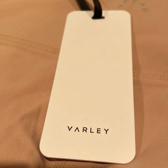 NWT VARLEY Merridy High Waist 10 Shadow Rose Blush Pink Bike Shorts Sz M