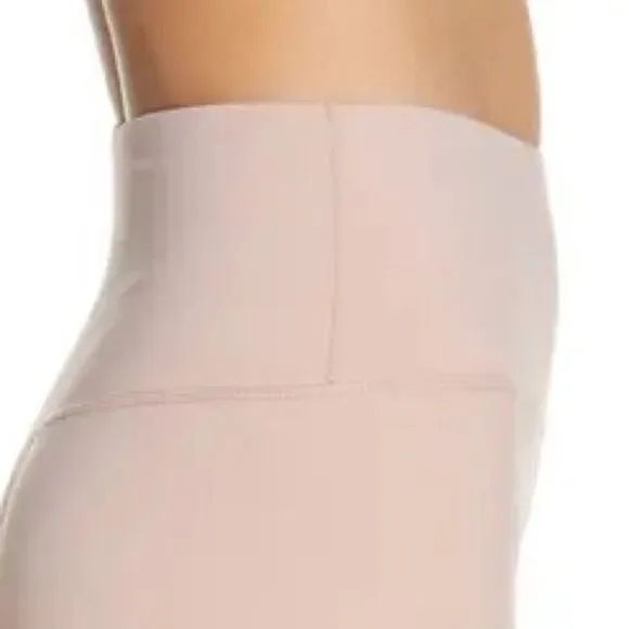 NWT VARLEY Merridy High Waist 10 Shadow Rose Blush Pink Bike Shorts Sz M