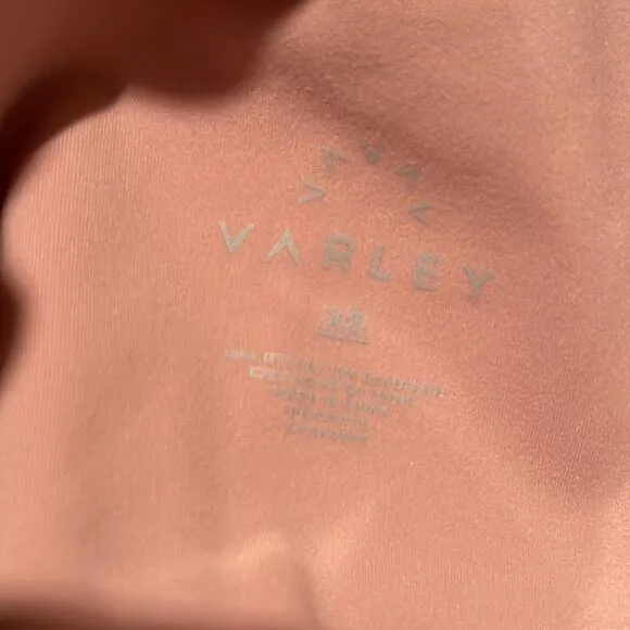 NWT VARLEY Merridy High Waist 10 Shadow Rose Blush Pink Bike Shorts Sz M
