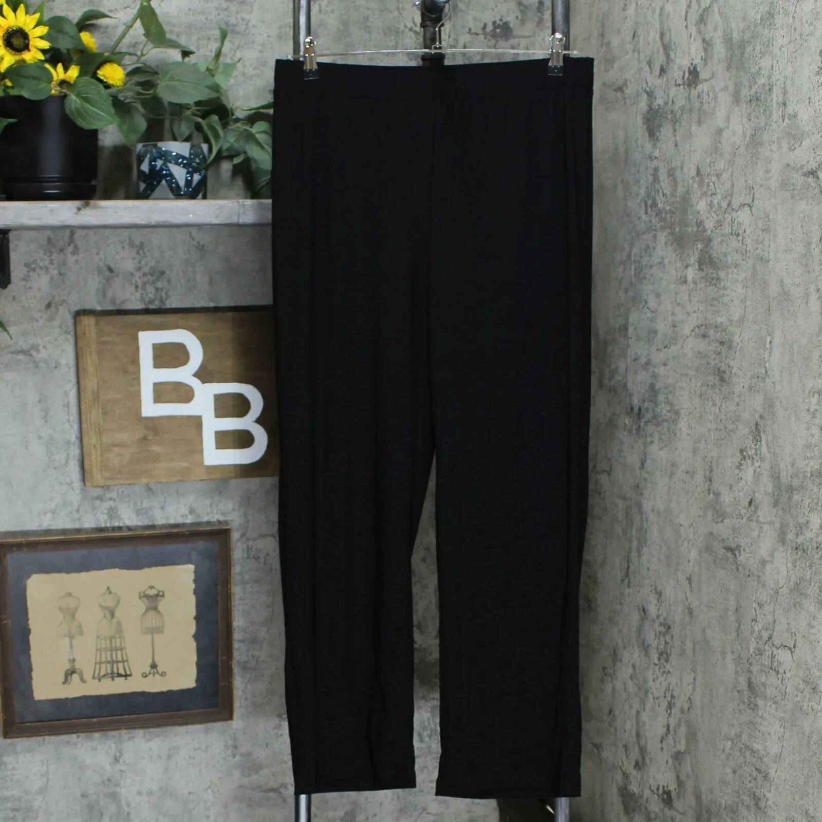 NY Collection Petite Plus Size Pull On Wide Leg Pants