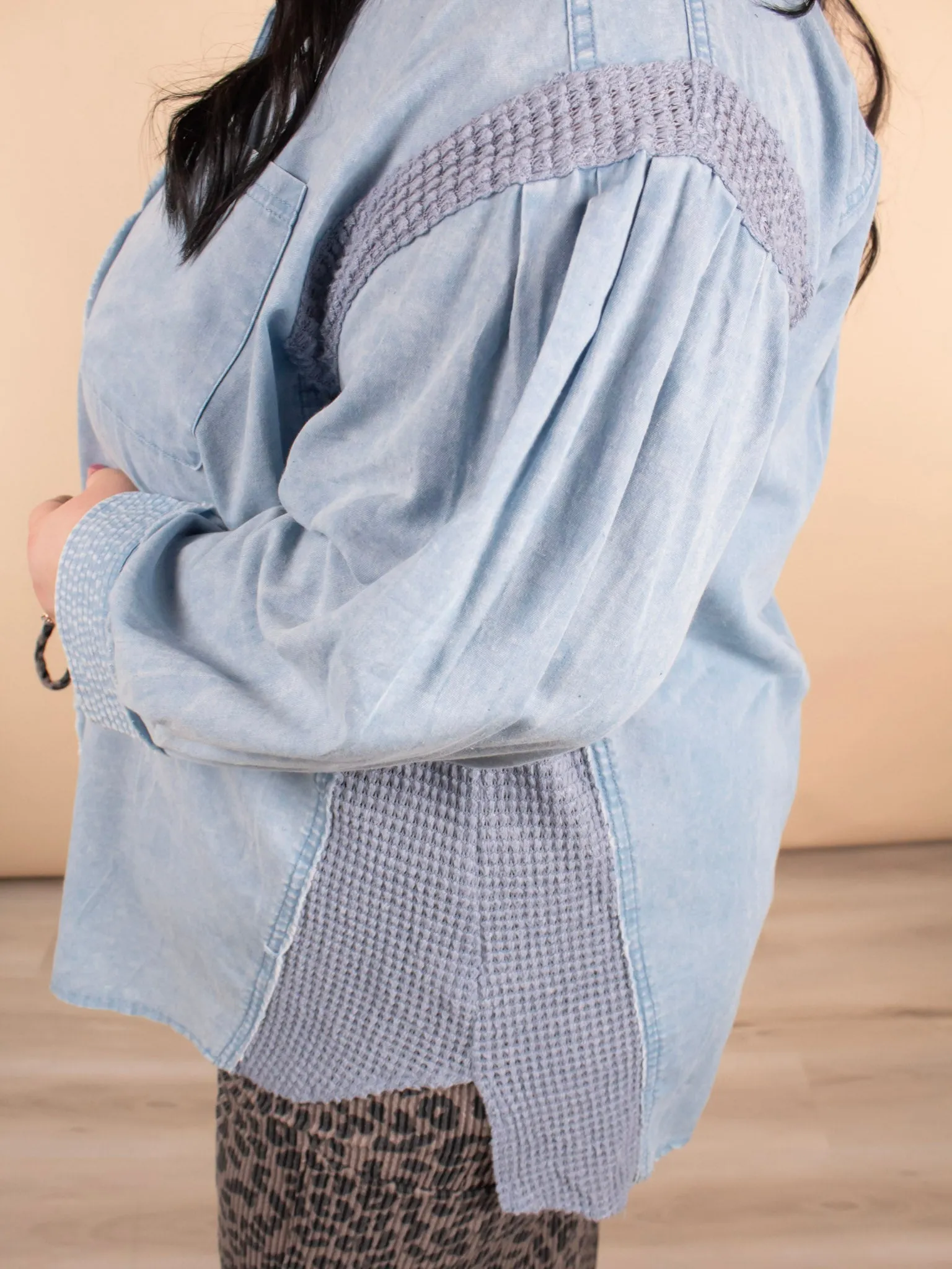Off-Duty Denim Oversized Button Up