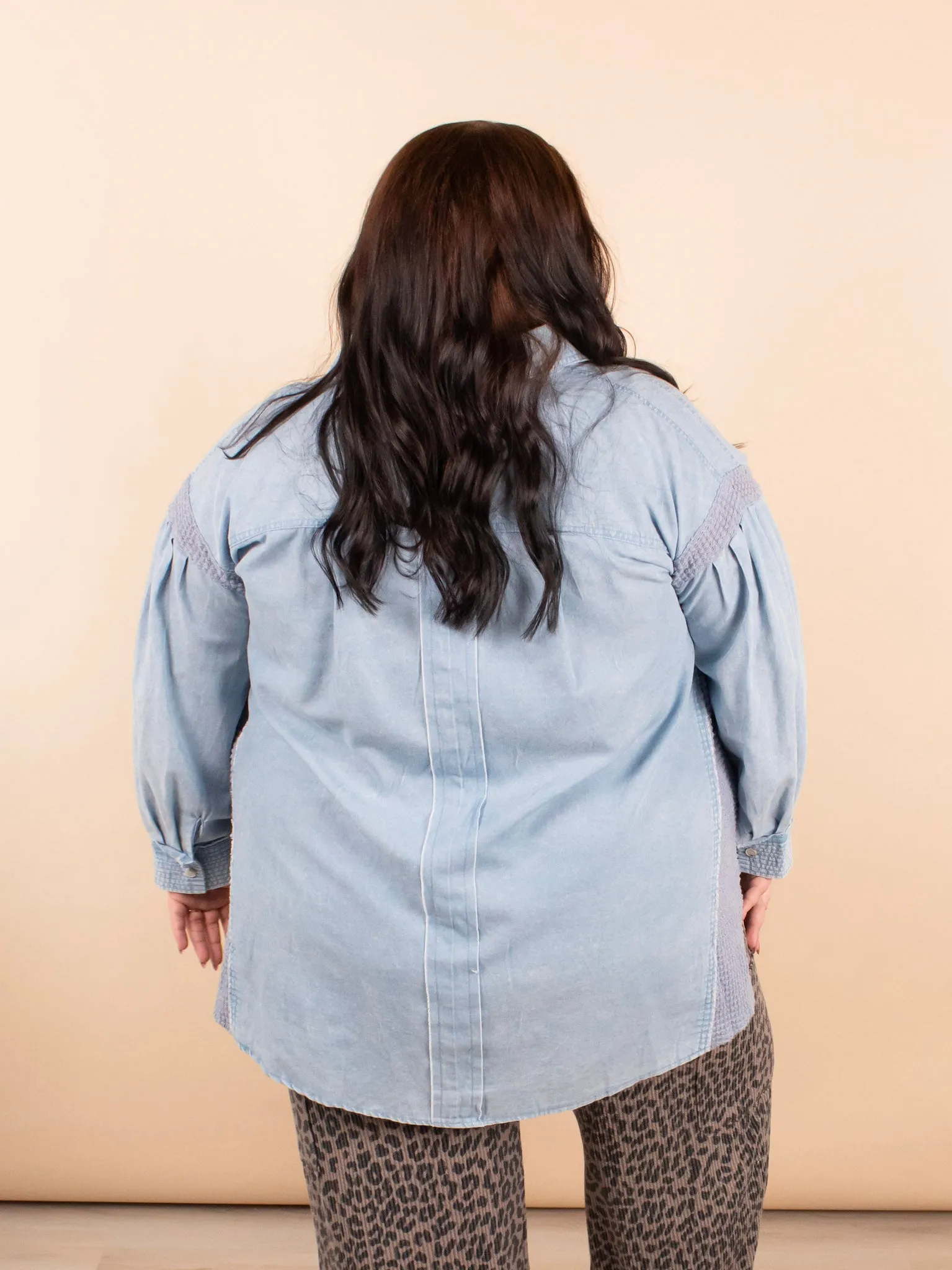 Off-Duty Denim Oversized Button Up