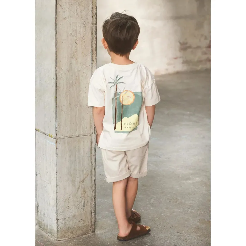 Organic Cotton Essential Egret Palm Tee