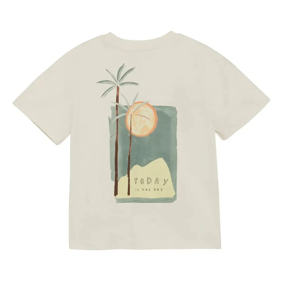 Organic Cotton Essential Egret Palm Tee