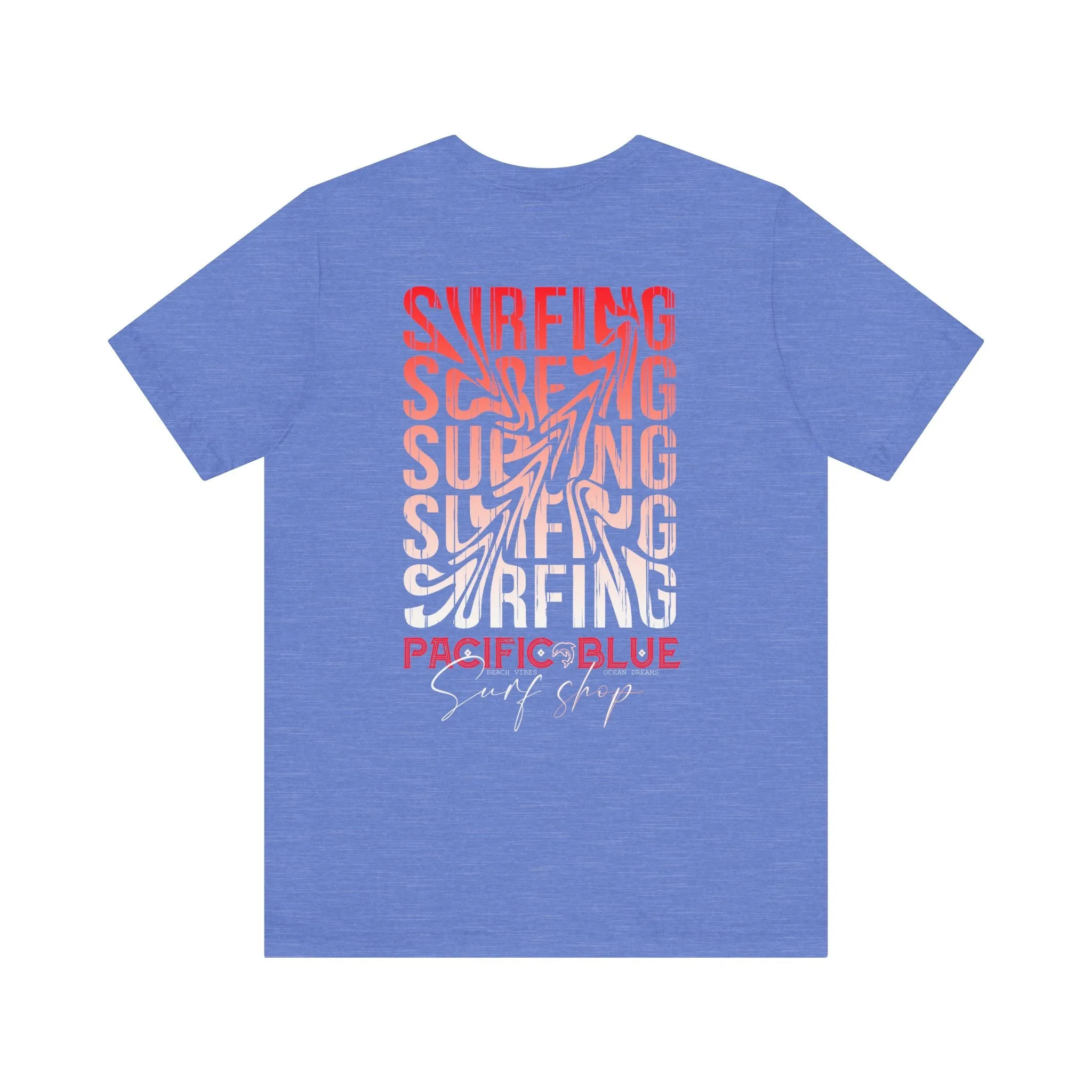 Pacific Blue Surf Shop Red/White Surf 2  /WCI  Short Sleeve Tee
