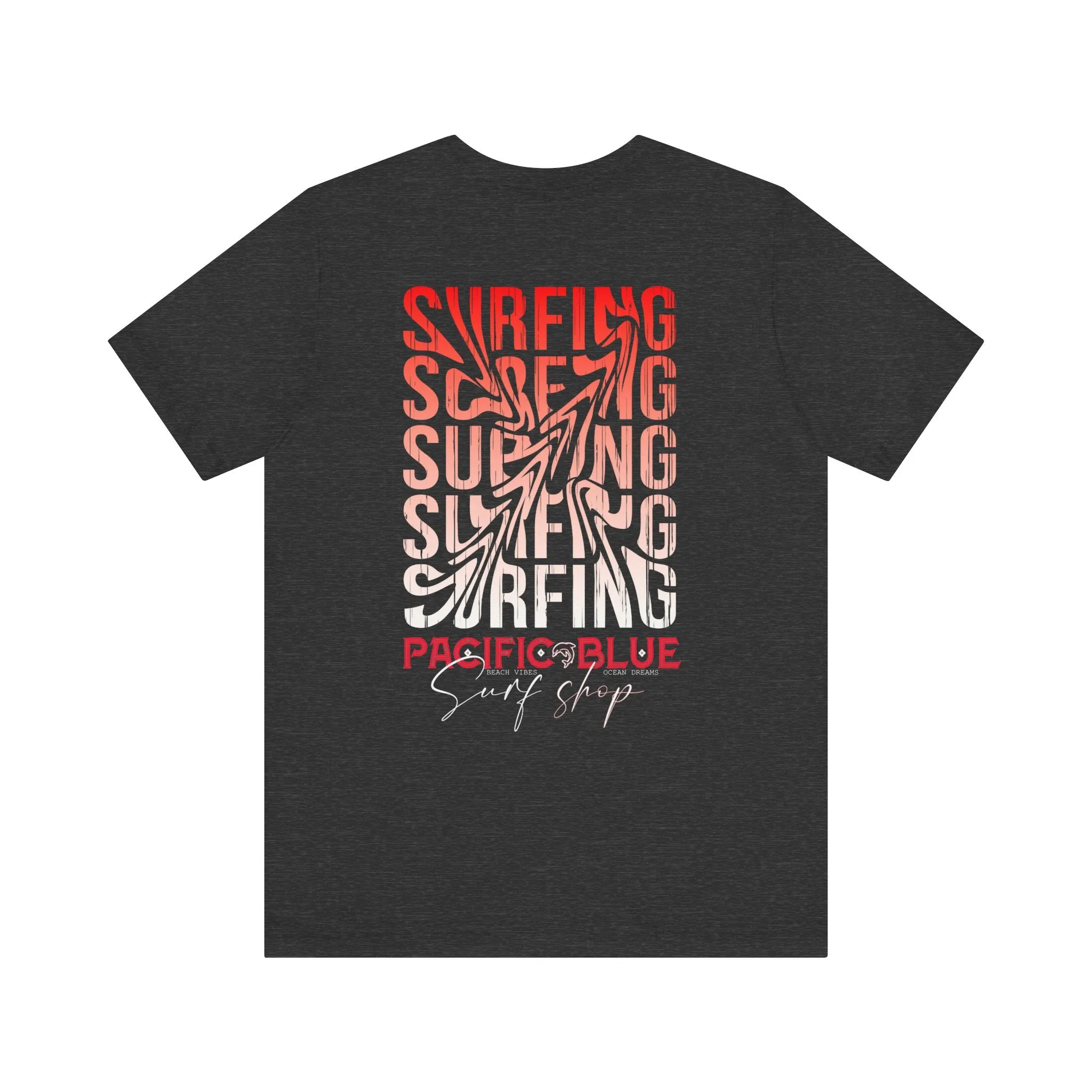 Pacific Blue Surf Shop Red/White Surf 2  /WCI  Short Sleeve Tee