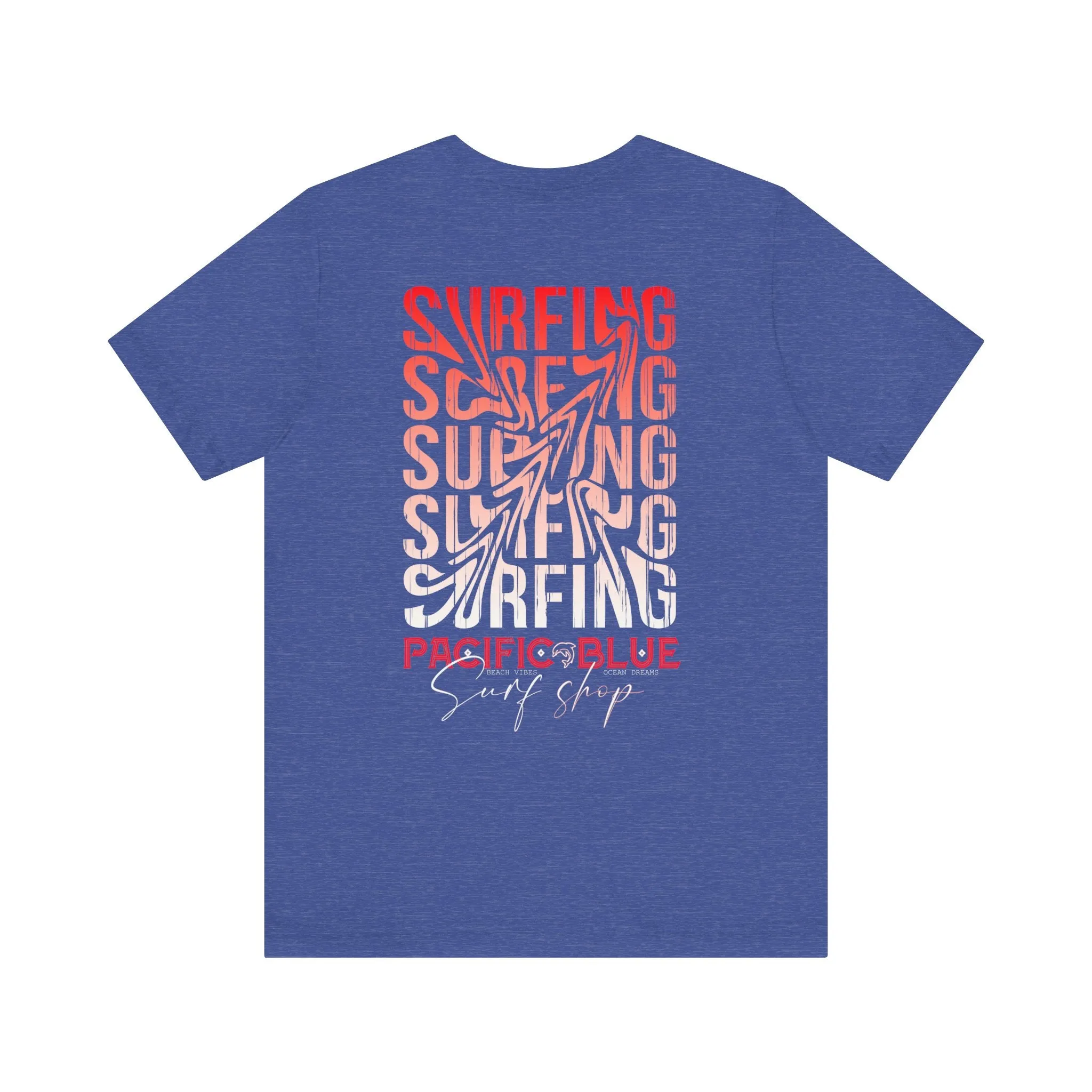 Pacific Blue Surf Shop Red/White Surf 2  /WCI  Short Sleeve Tee