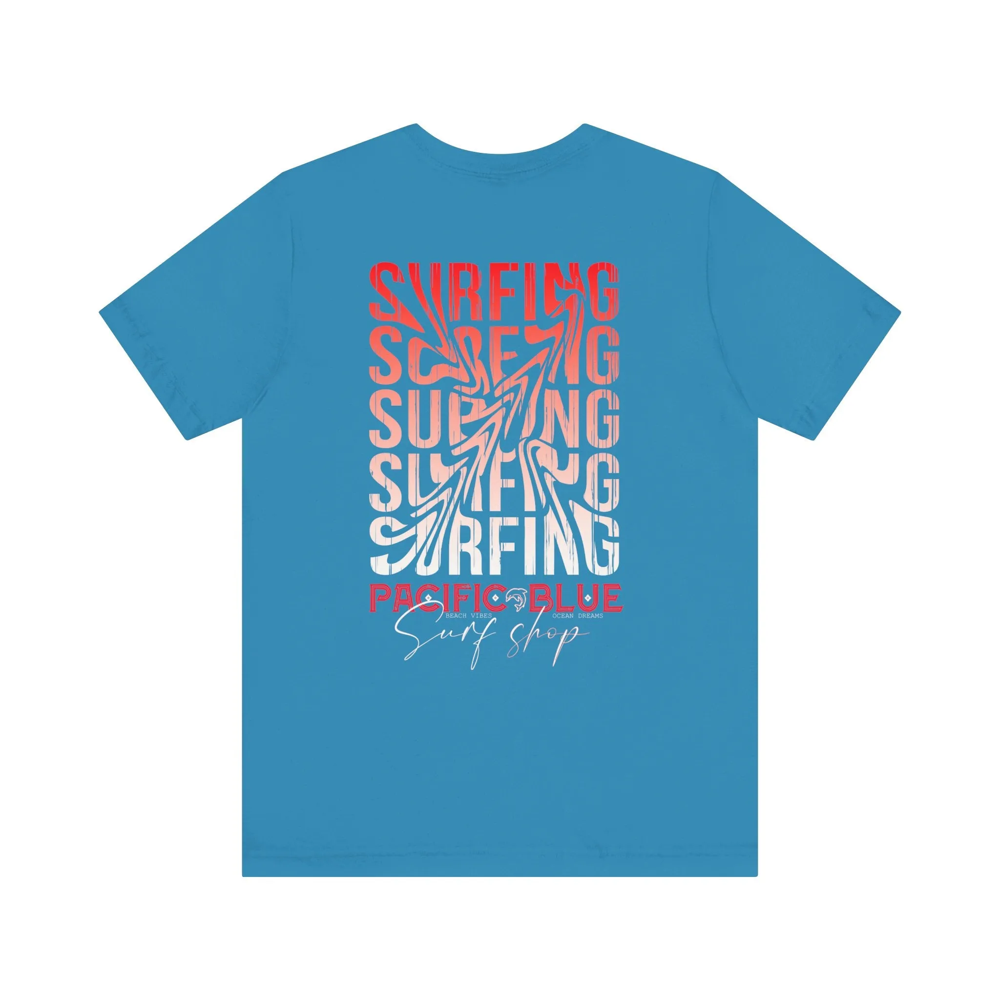 Pacific Blue Surf Shop Red/White Surf 2  /WCI  Short Sleeve Tee