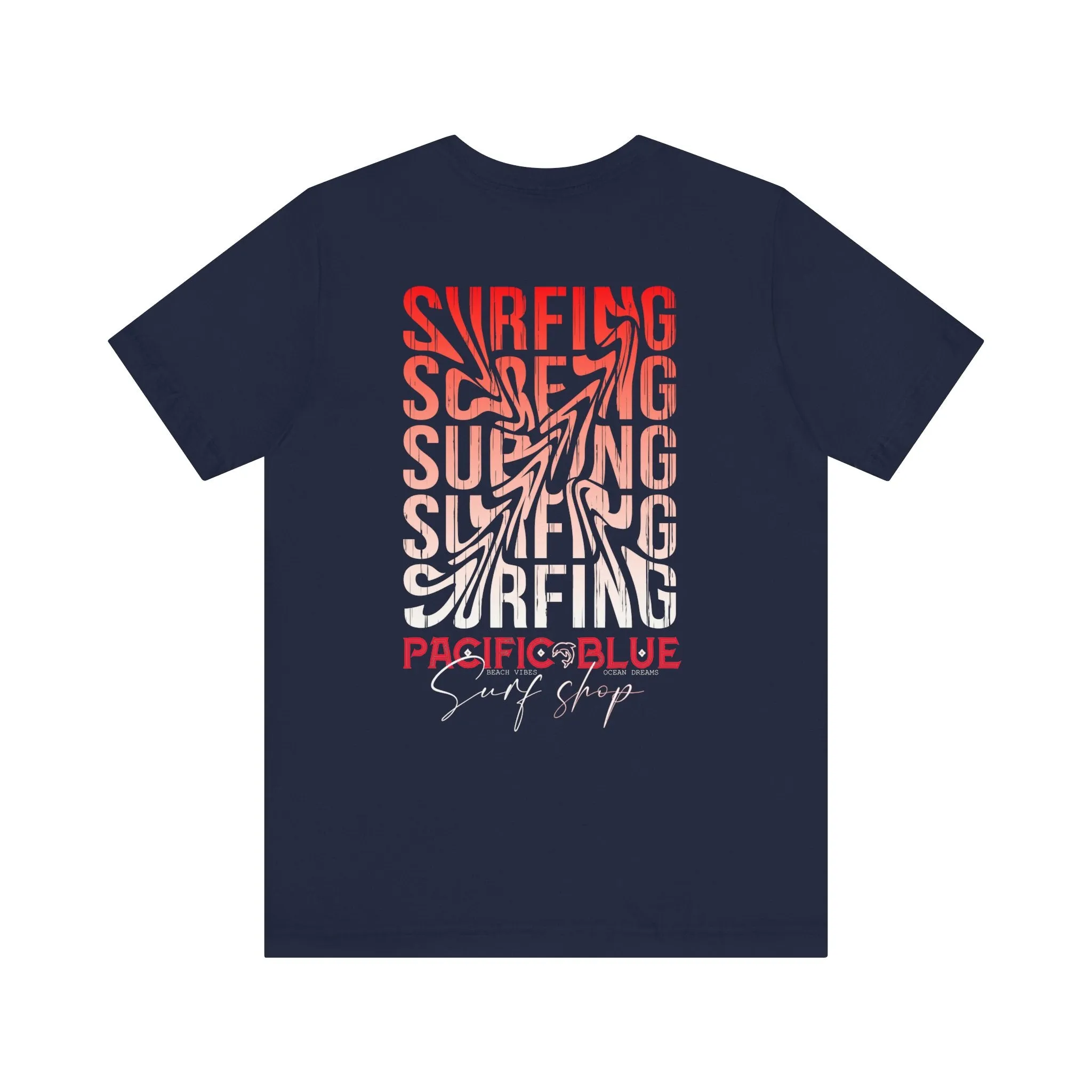 Pacific Blue Surf Shop Red/White Surf 2  /WCI  Short Sleeve Tee