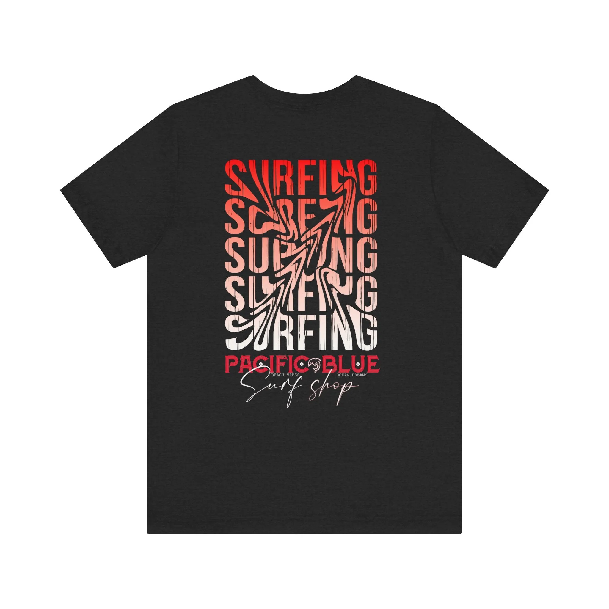 Pacific Blue Surf Shop Red/White Surf 2  /WCI  Short Sleeve Tee