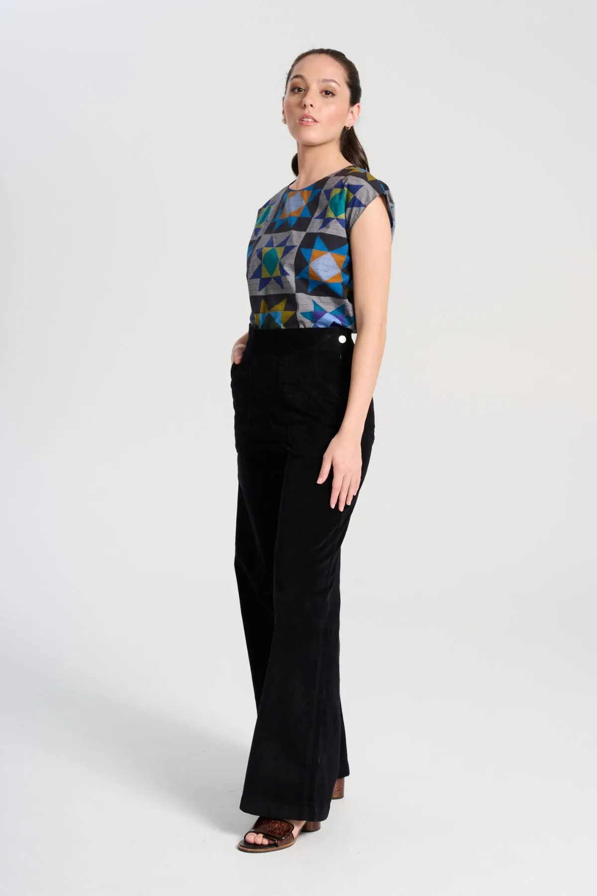 Peggy Paris Long Pants Black in Soft Velvet