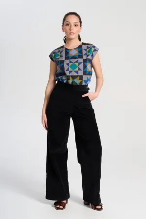 Peggy Paris Long Pants Black in Soft Velvet