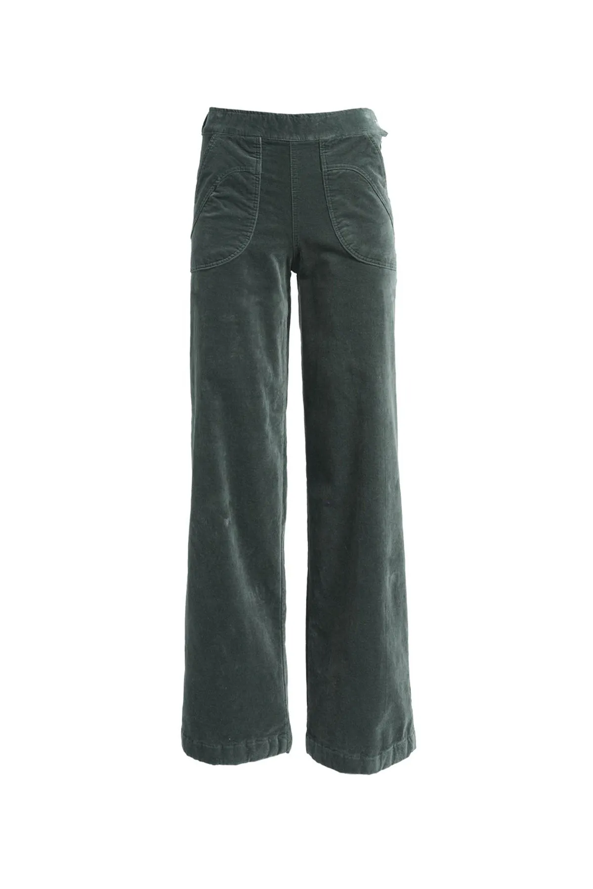 Peggy Paris Long Pants Forest Green in Soft Velvet