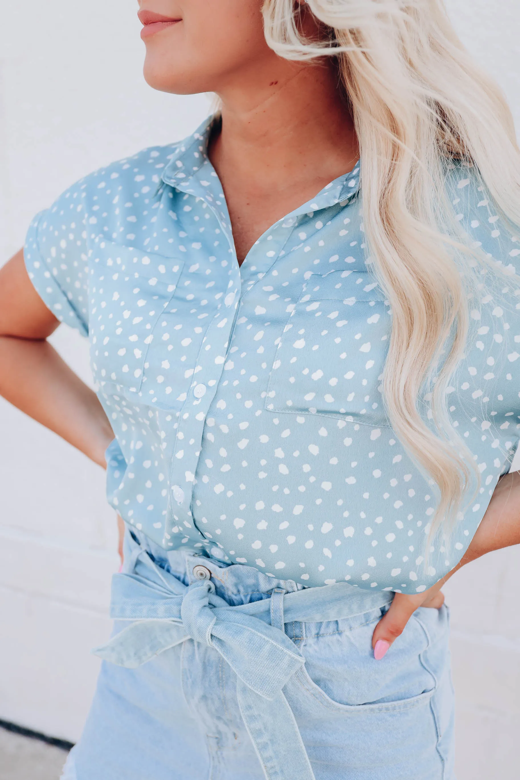 Pinchot Satin Collared Blouse