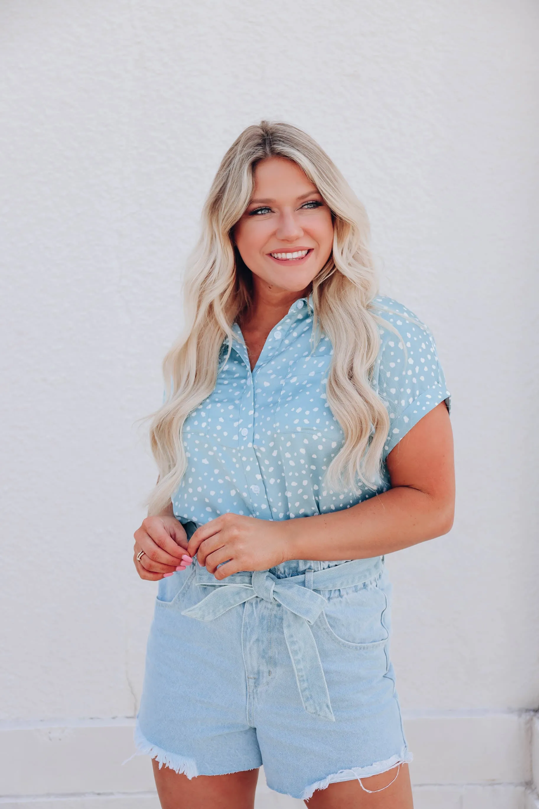 Pinchot Satin Collared Blouse