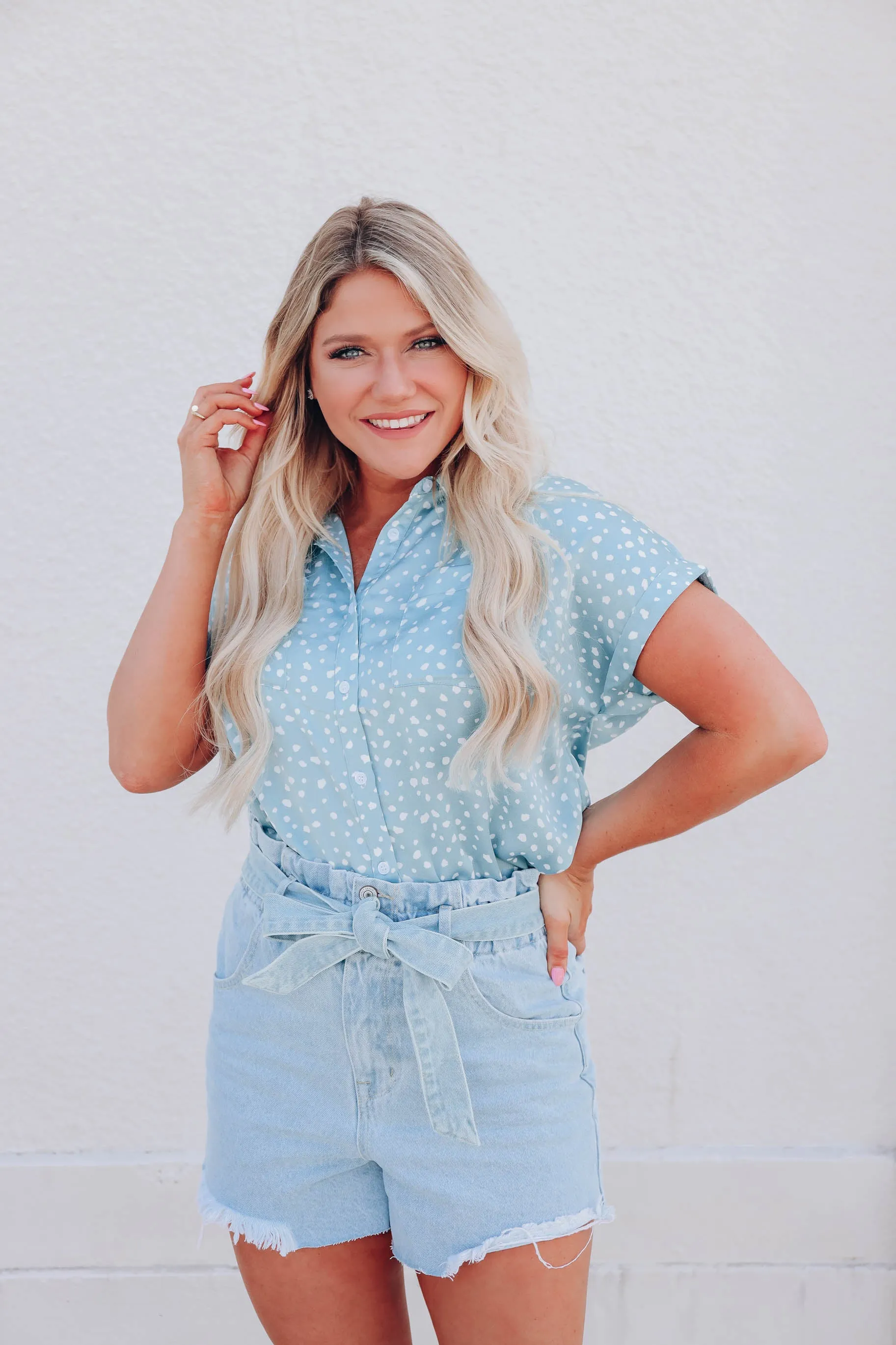 Pinchot Satin Collared Blouse