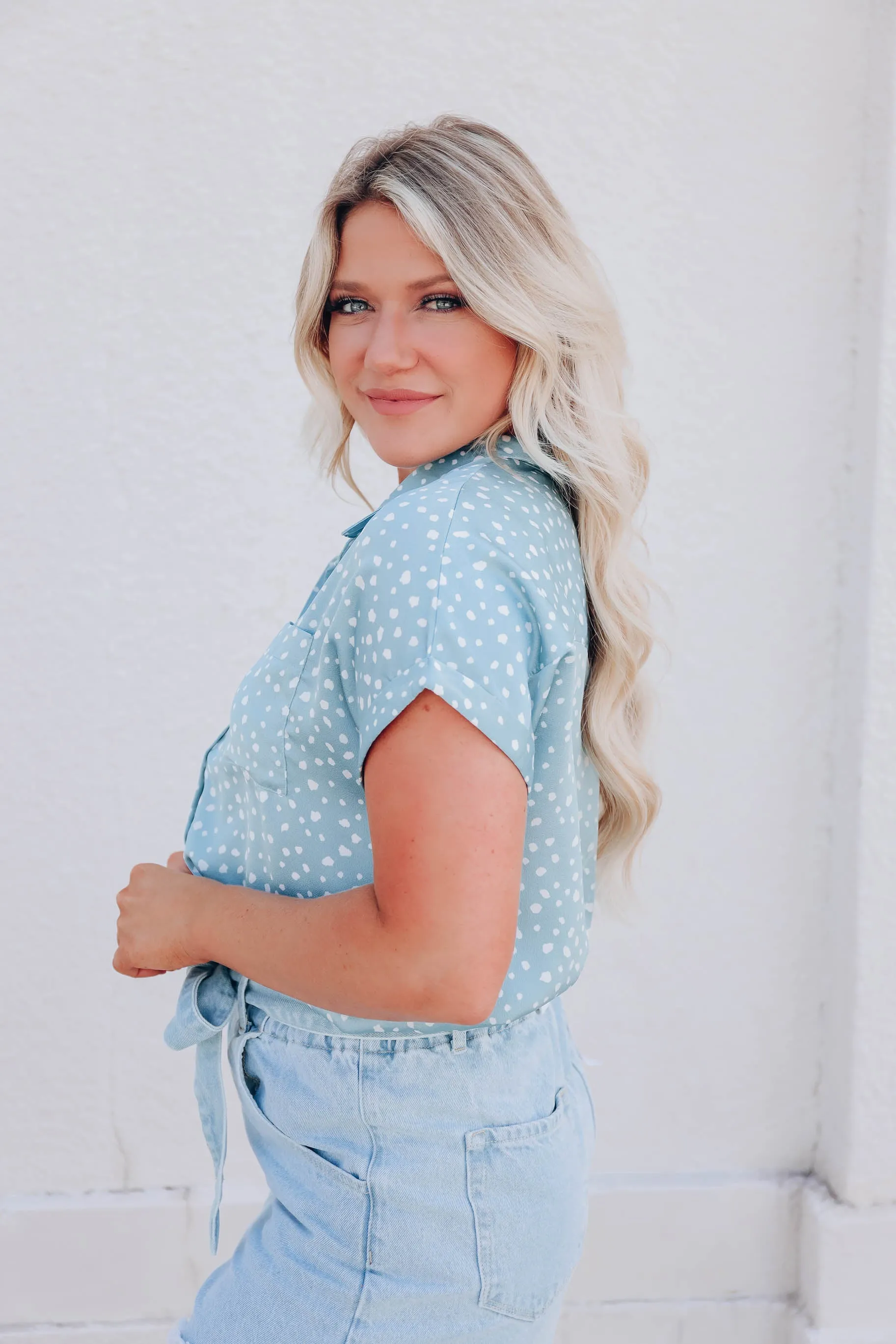 Pinchot Satin Collared Blouse