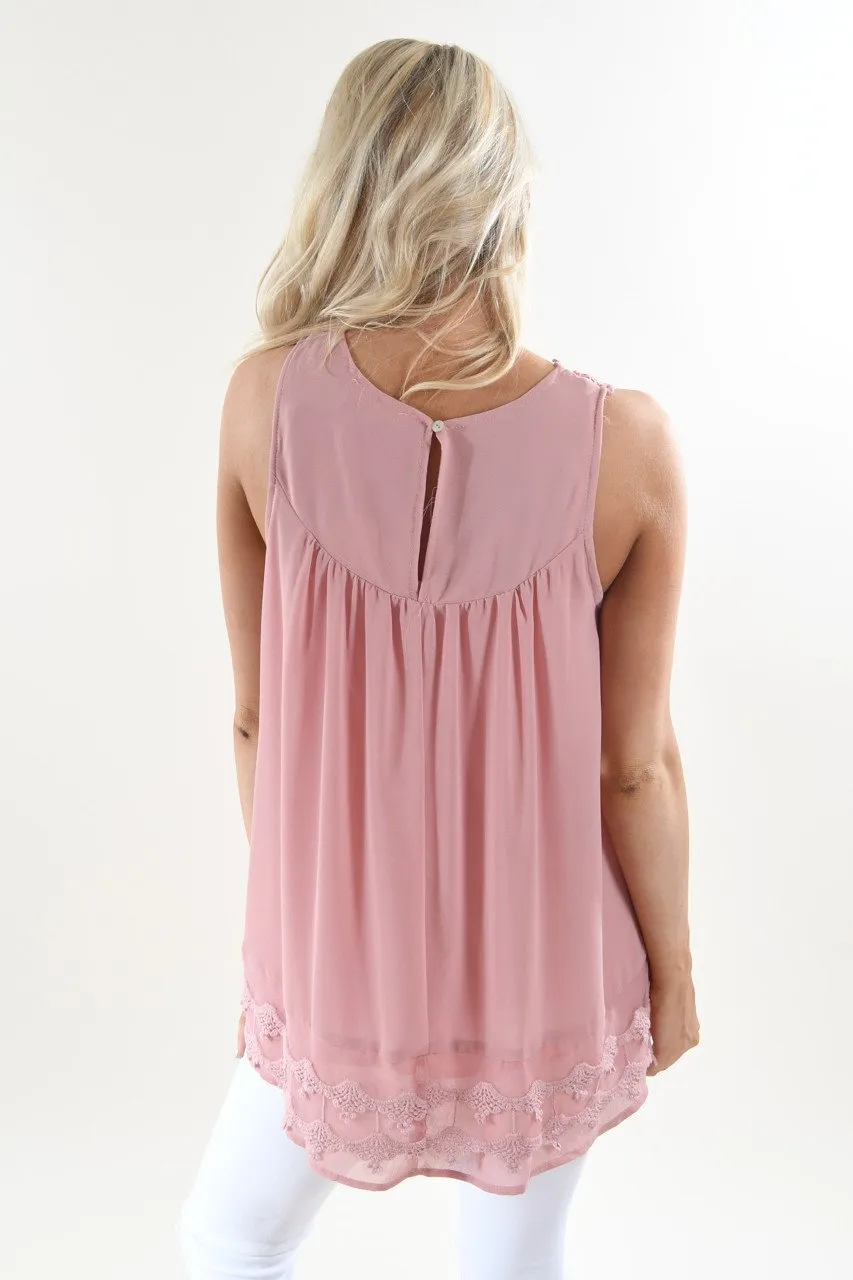 Pink Lace Top