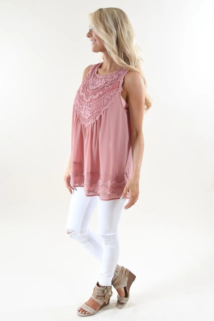 Pink Lace Top