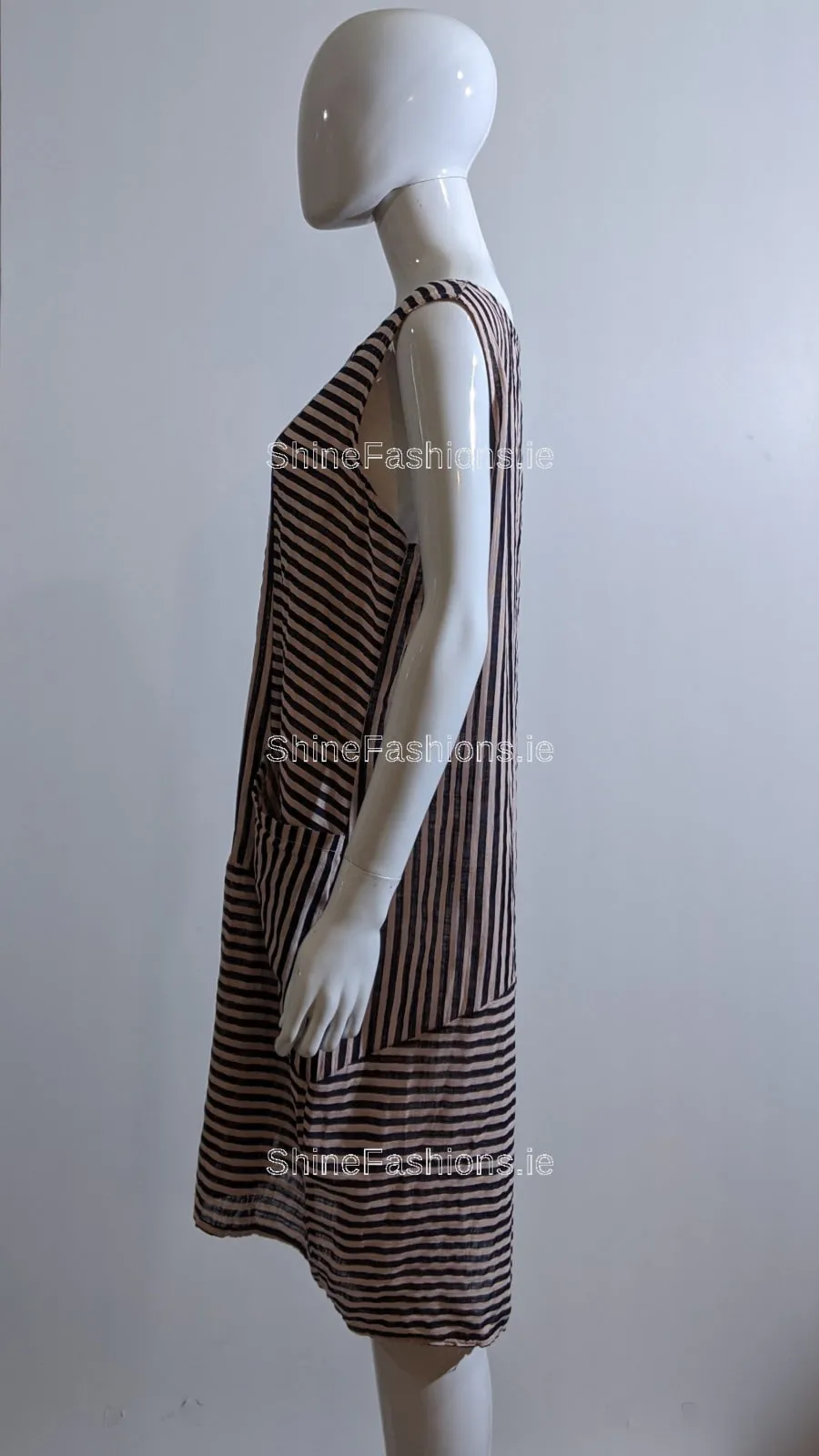 Pink Stripe Cotton Dress