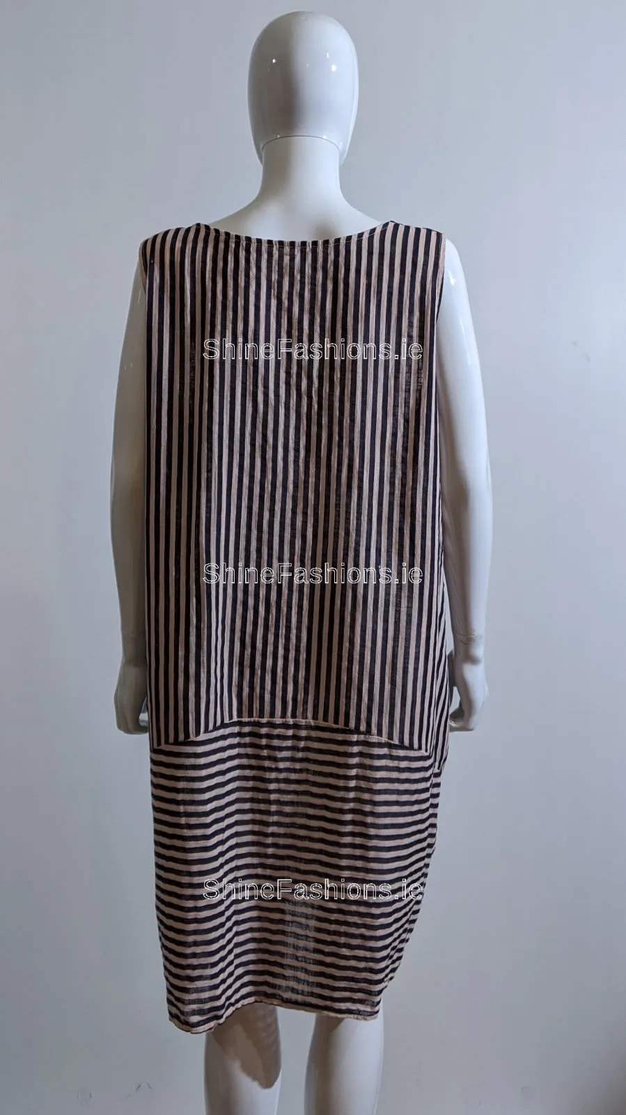 Pink Stripe Cotton Dress