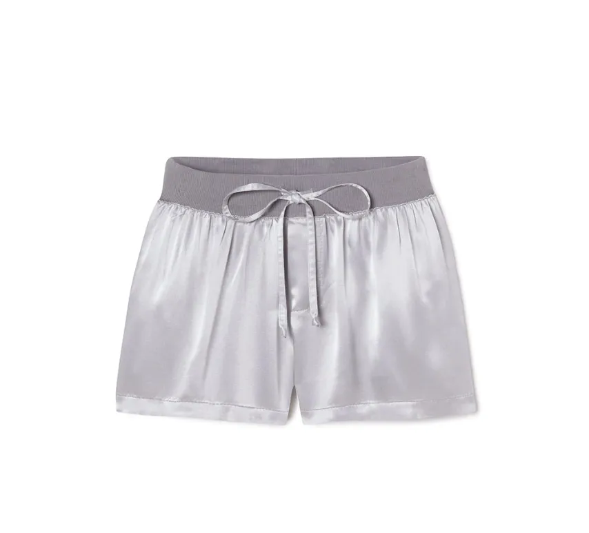 PJ Harlow Mikel Satin Short in Dark Silver