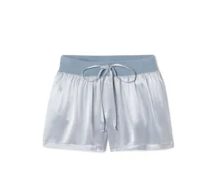 PJ Harlow Mikel Satin Shorts Morning Blue