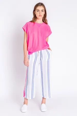 PJ Salvage Loop Terry Lounge Solid Short Sleeve Tee