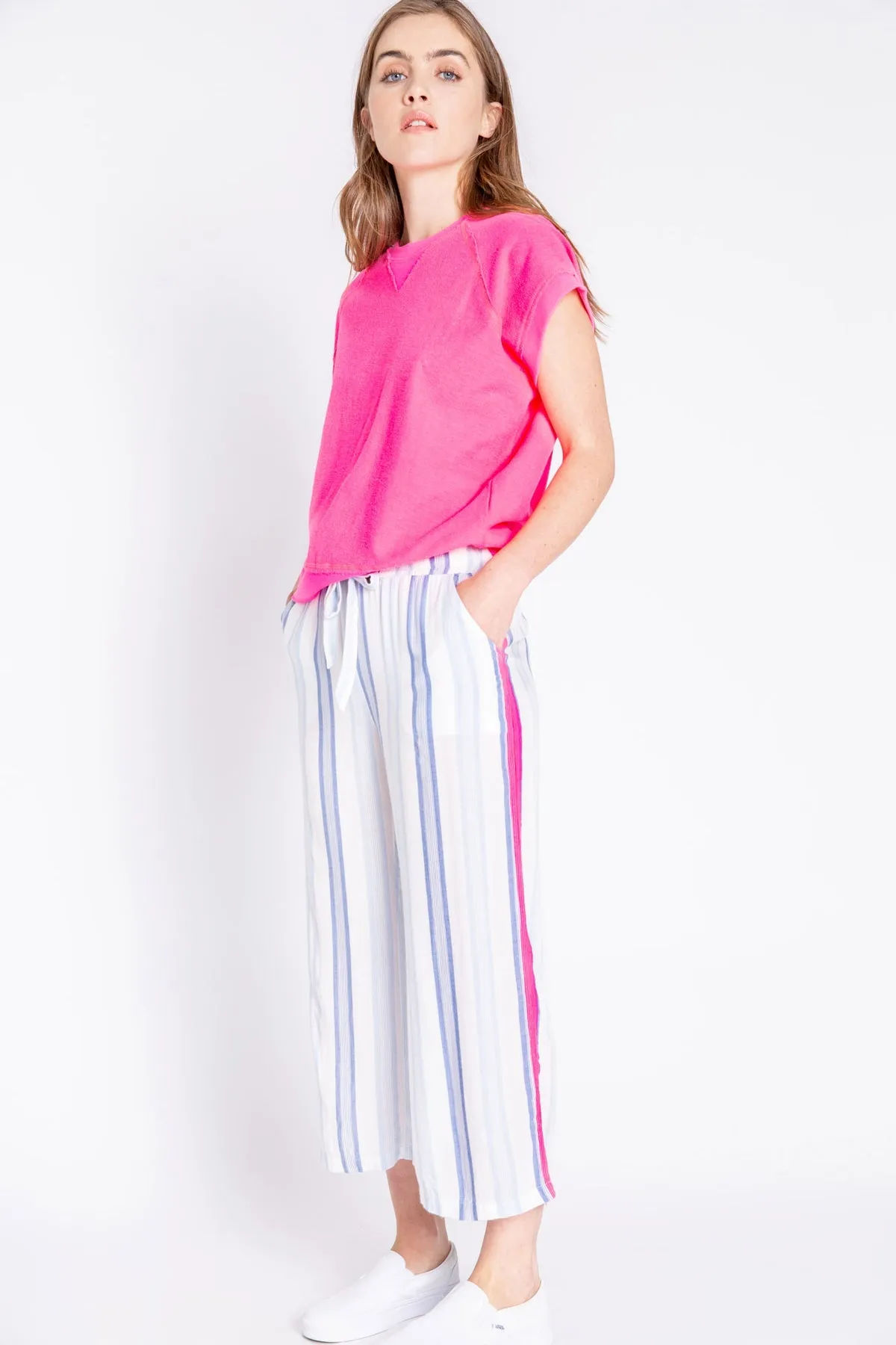 PJ Salvage Loop Terry Lounge Solid Short Sleeve Tee