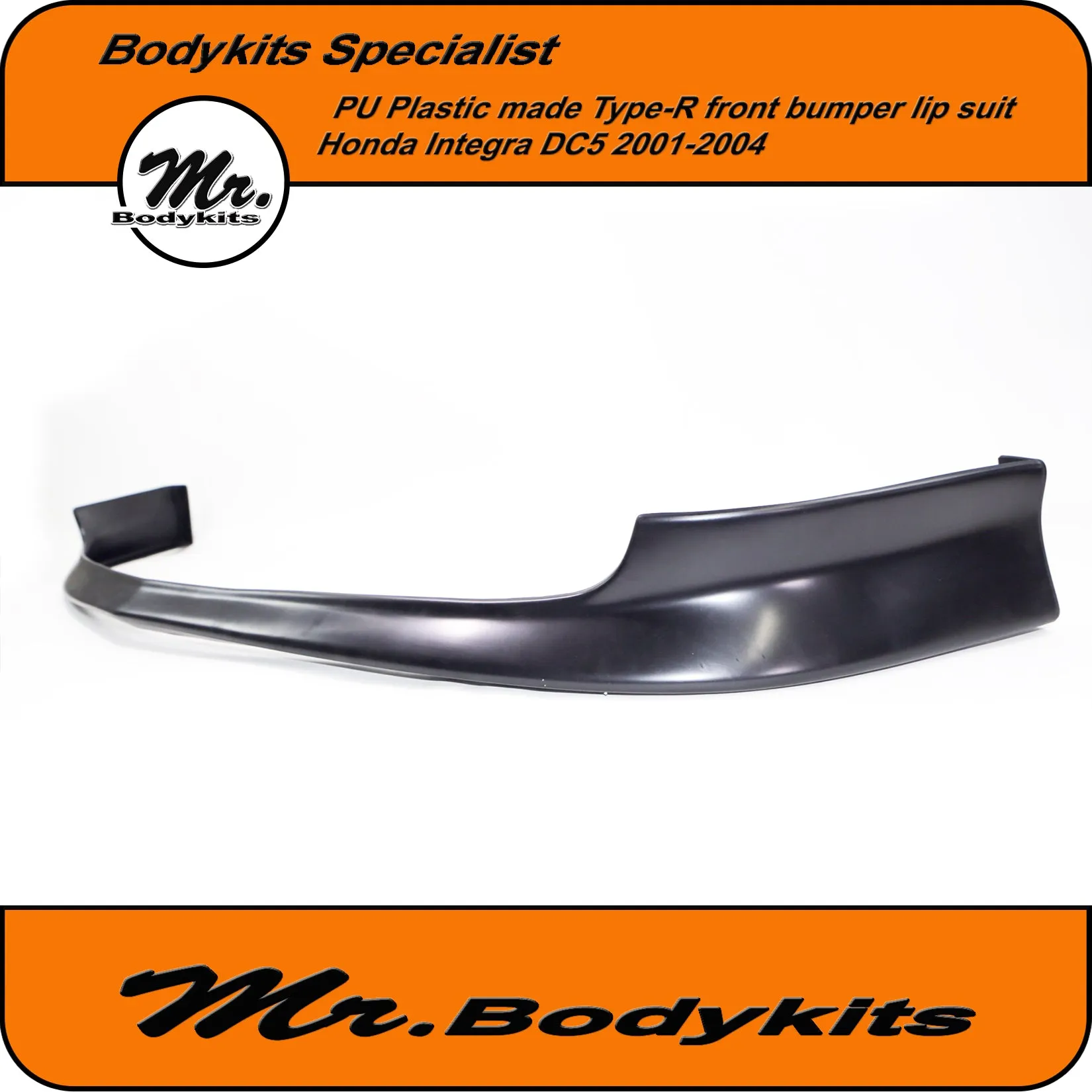 Plastic Type-R Style Front Bumper Lip Suits DC5 Honda Intergra 2001-2004 Models