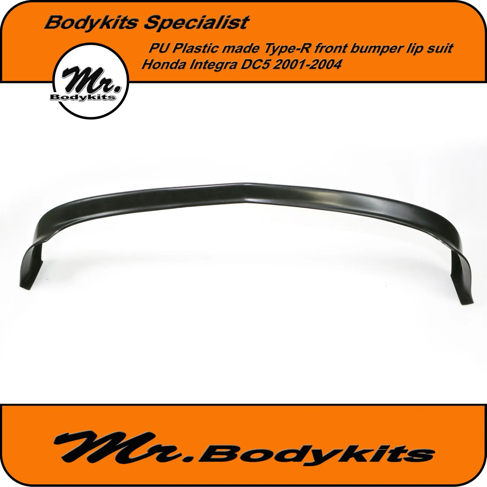 Plastic Type-R Style Front Bumper Lip Suits DC5 Honda Intergra 2001-2004 Models