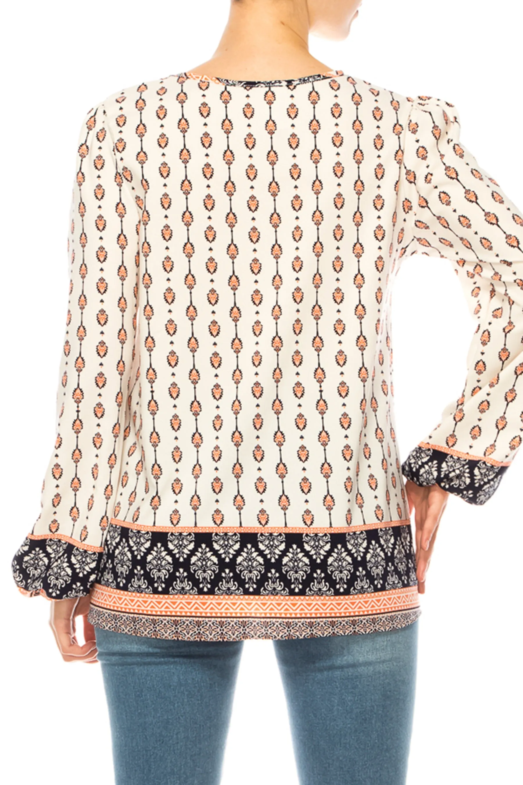 Plus size Classic Peasant Sleeve Blouse Long Sleeve U-Neck B875 $14Each