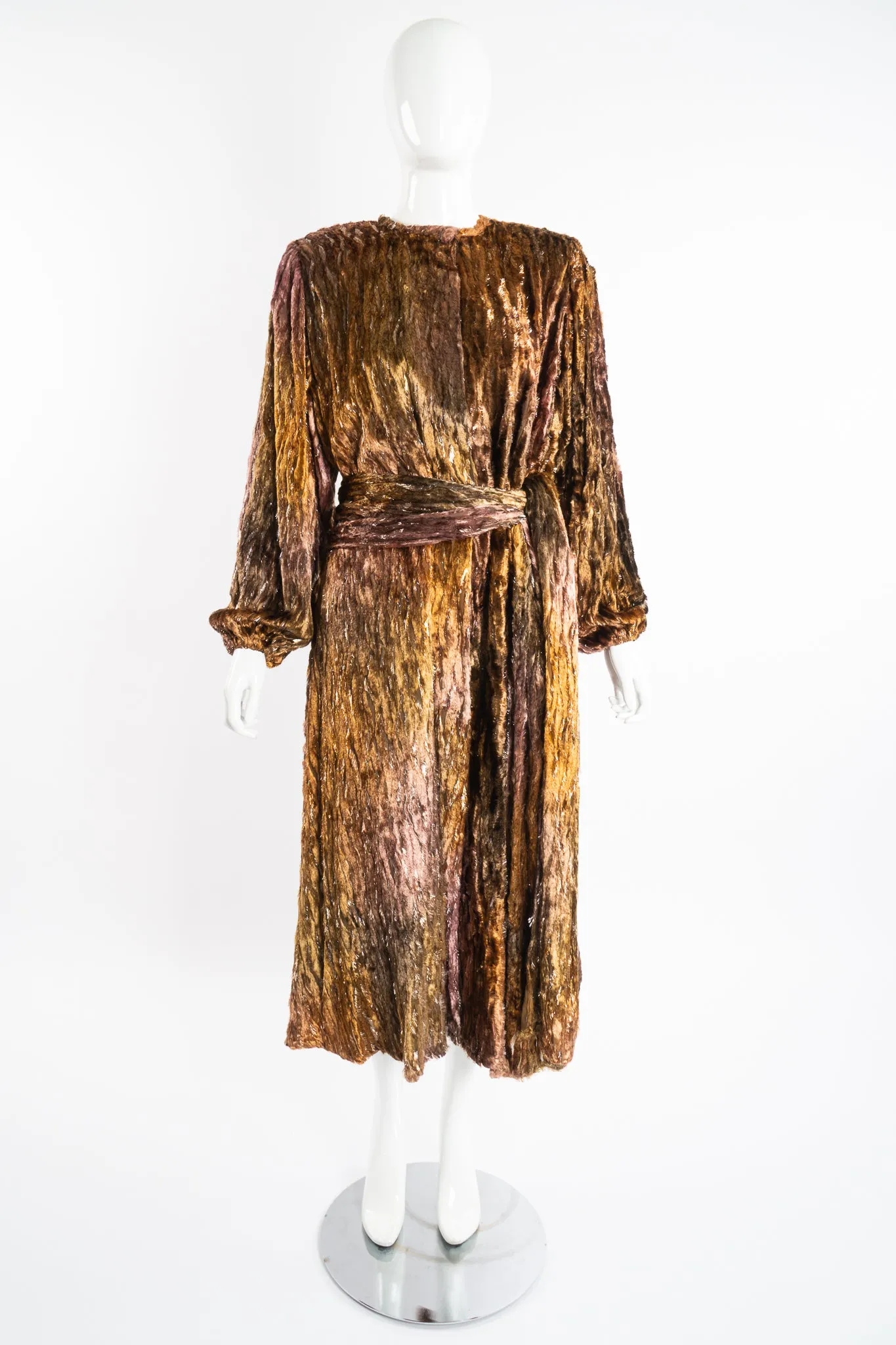 Plush Silk Tinsel Cape Coat