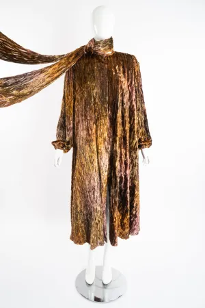 Plush Silk Tinsel Cape Coat