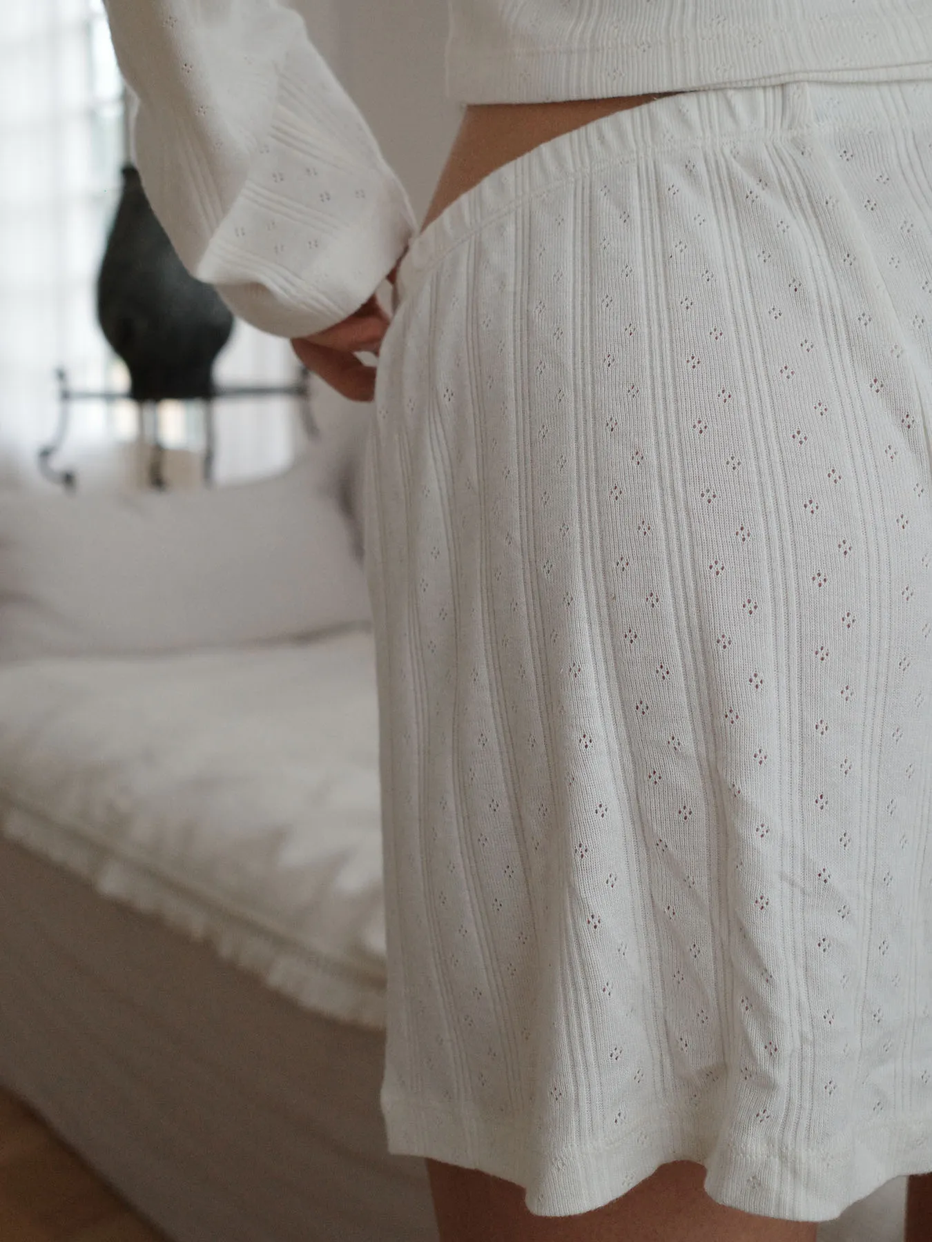 POINTELLE - Lounge Shorts • Milk