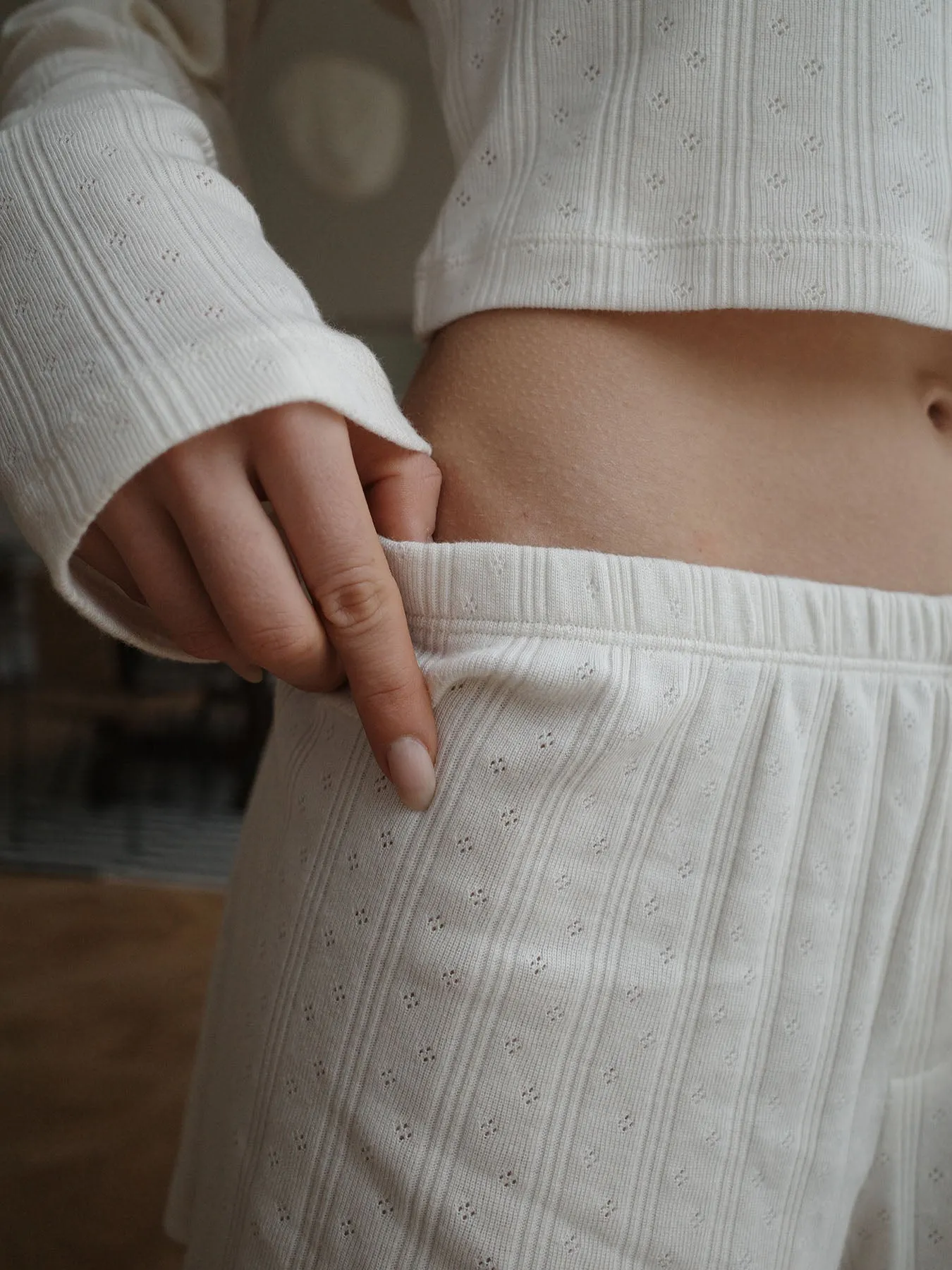 POINTELLE - Lounge Shorts • Milk
