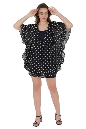 Polka Dot Kaftan Swim Cover-Up Beach Dress