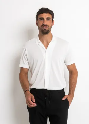 Polo shirt style fine knit ribbing
