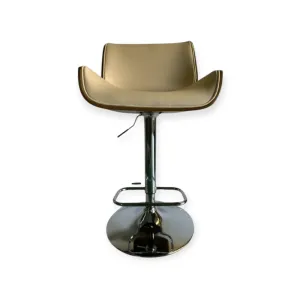 Poly Bar Stool Wood Cream JY-1087