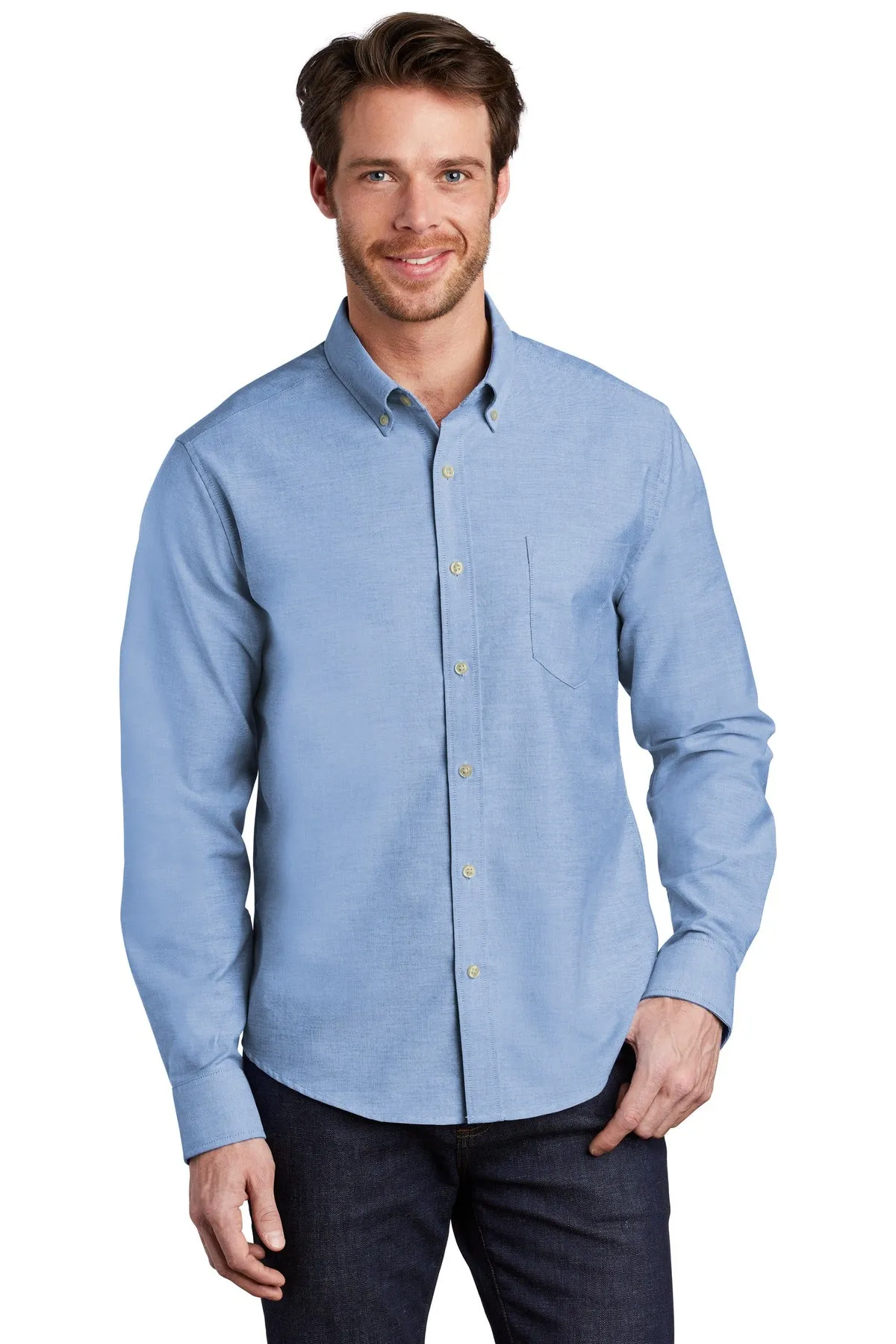 Port Authority   Untucked Fit SuperPro  Oxford  S651 Oxford Blue