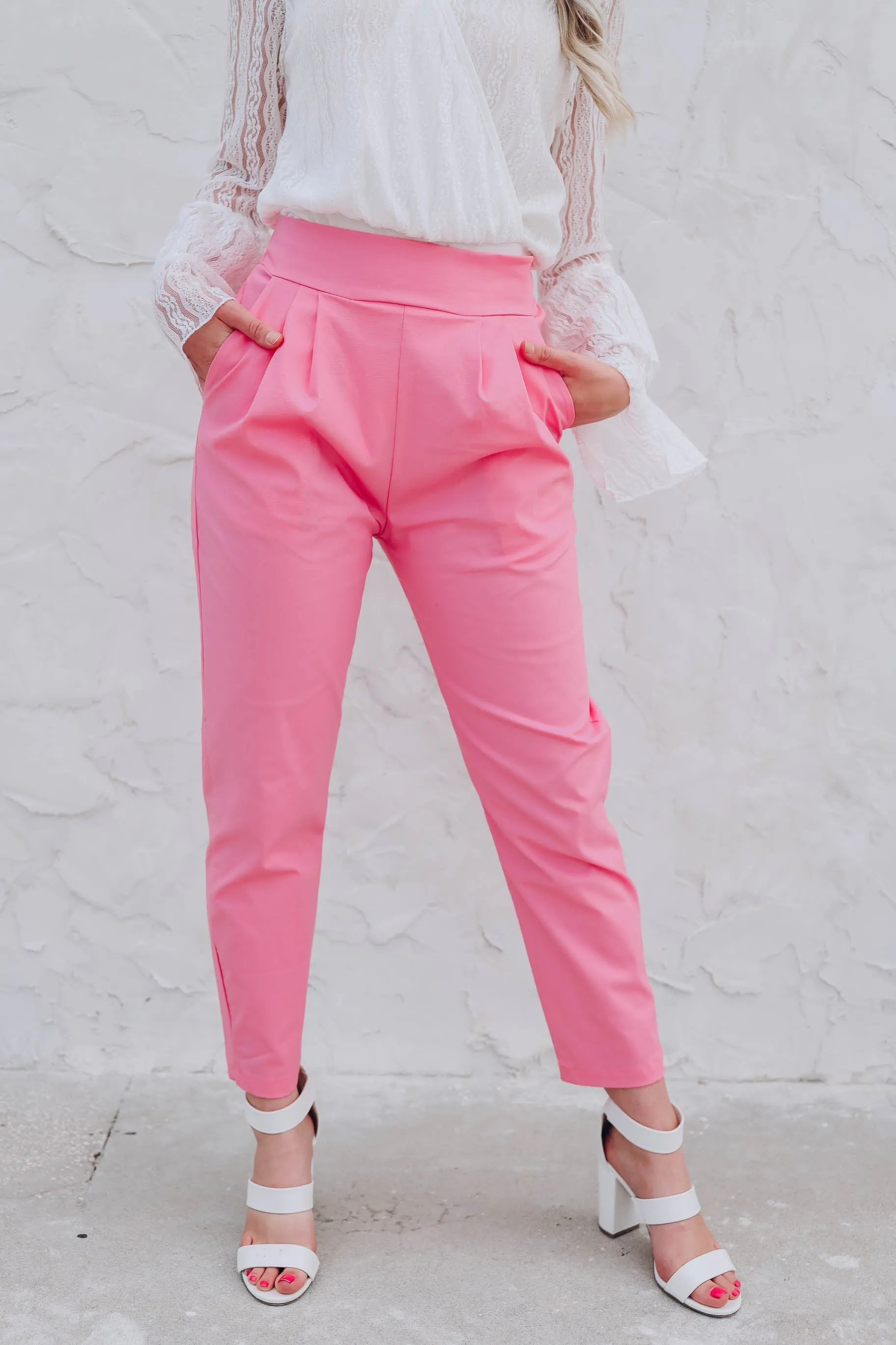 Powerful In Pink Ankle Slacks - FS