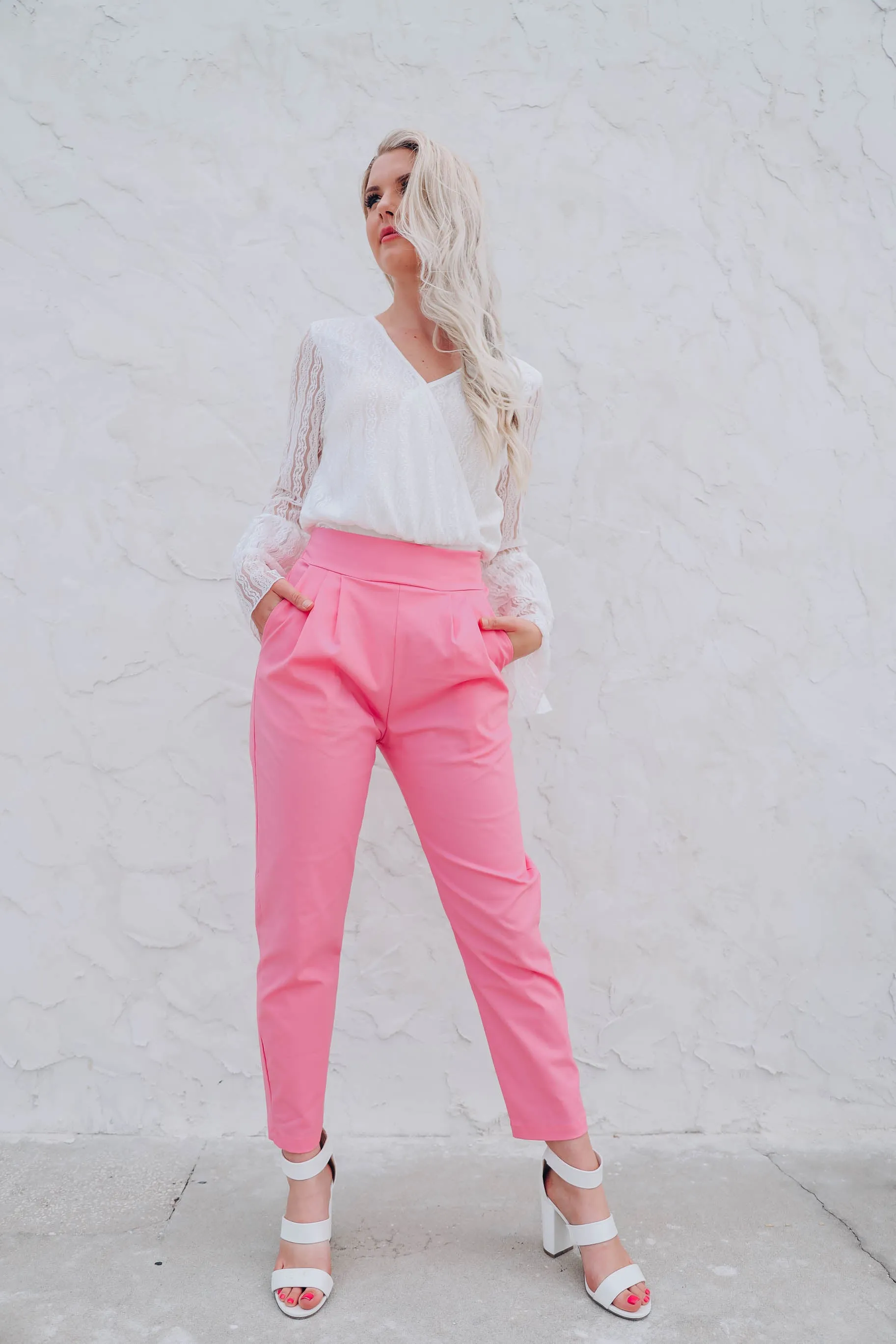 Powerful In Pink Ankle Slacks - FS