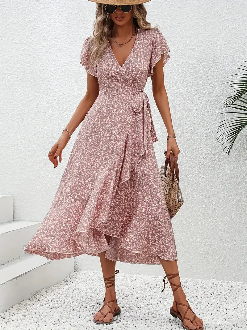 Primrose | Flowy Wrap Midi Dress