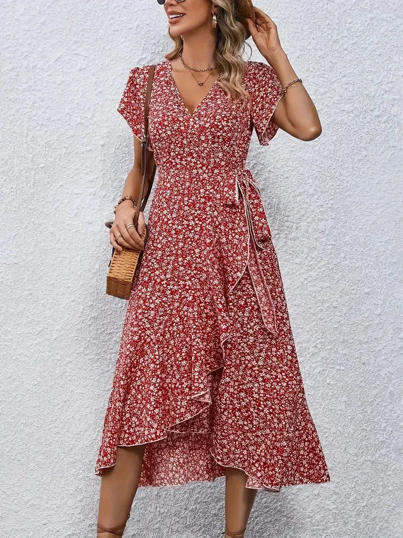 Primrose | Flowy Wrap Midi Dress