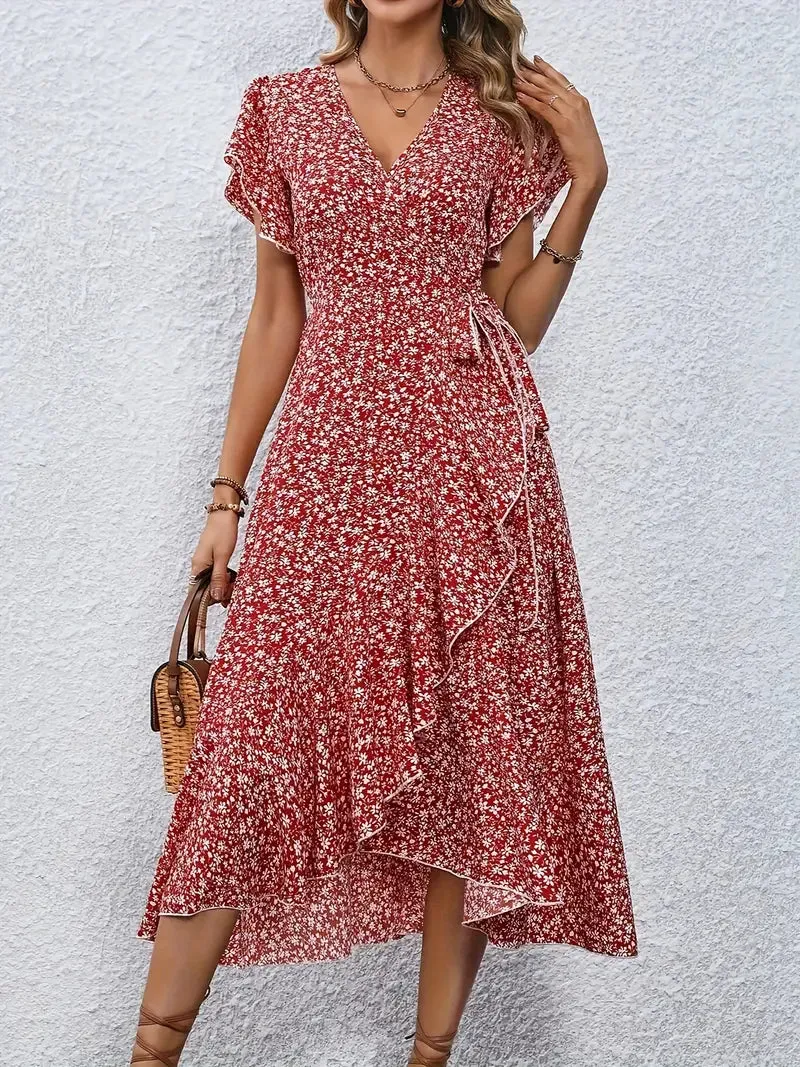 Primrose | Flowy Wrap Midi Dress