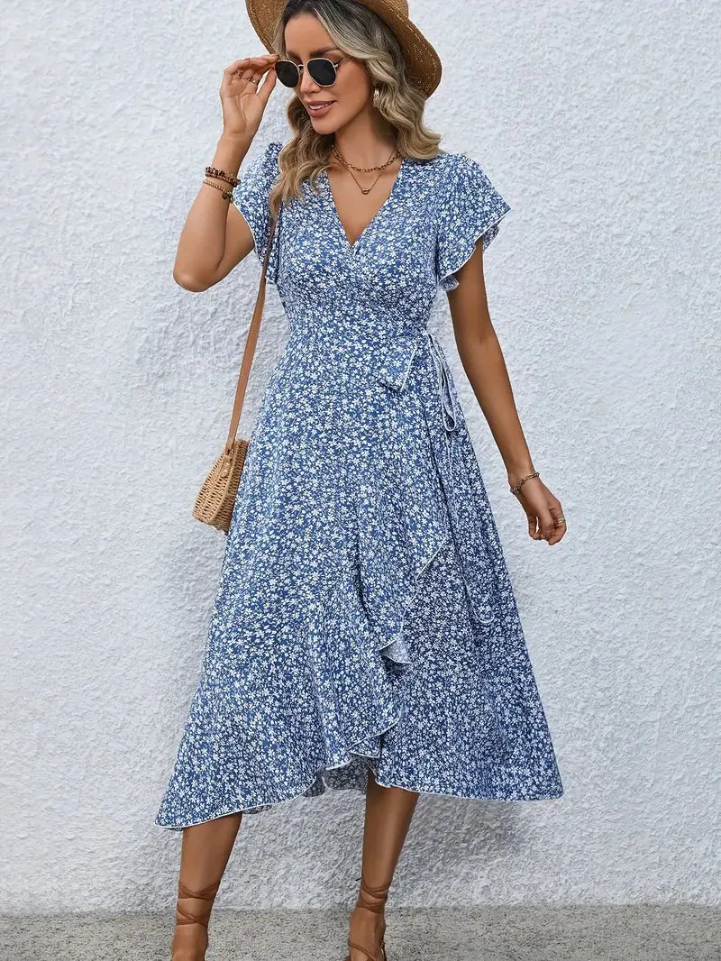Primrose | Flowy Wrap Midi Dress