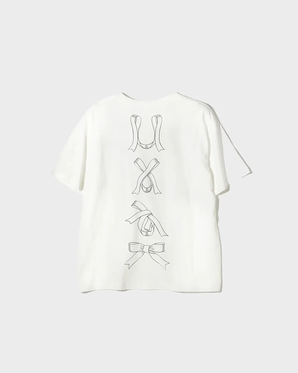 Printed Making a bow with Ribbon Tee - White