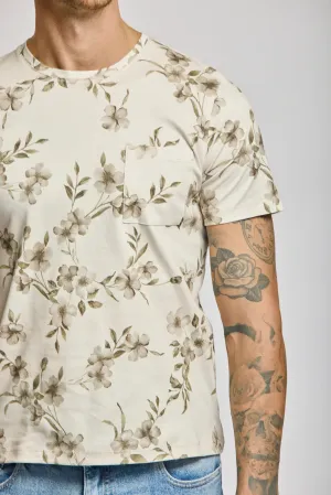 PRINTED T-SHIRT (CREAM FLORAL) - EASY MONDAYS