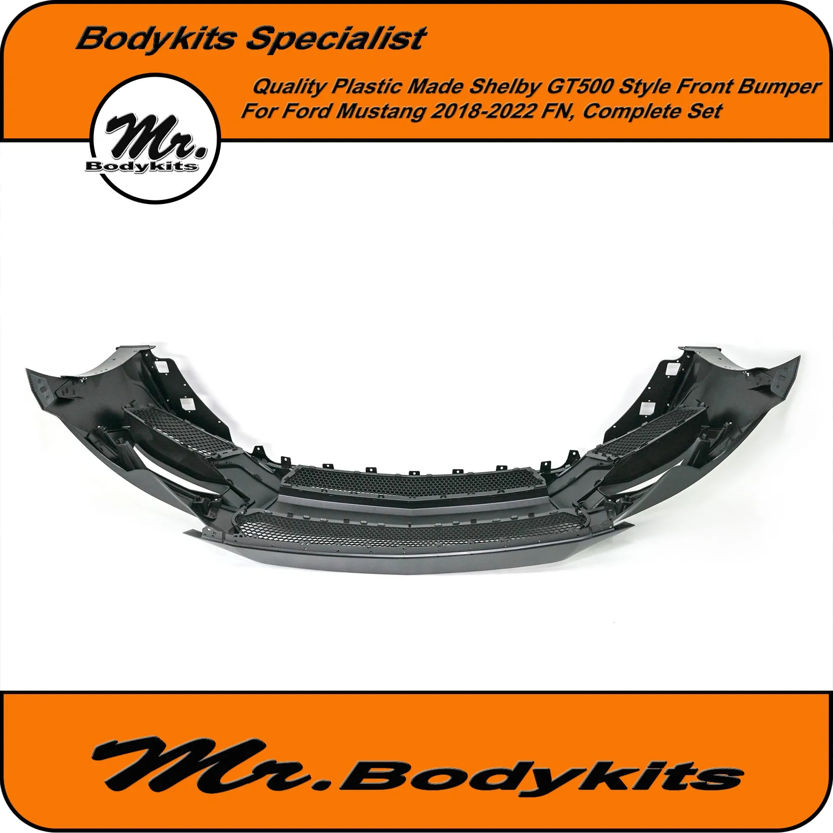 Quality Shelby GT500 Style Front Bumper For Ford Mustang 2018-2022 FN, Mr Bodykits